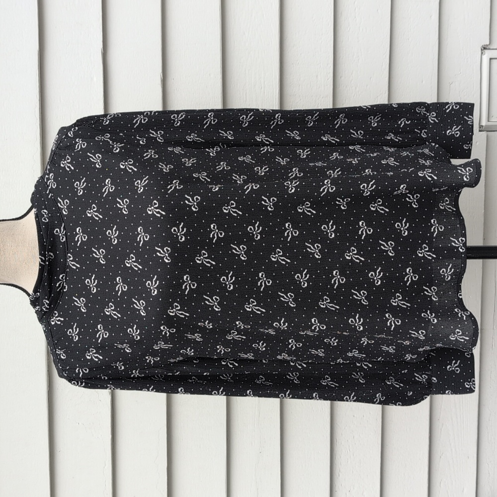 NWT LOFT Bow Print Back Tie Blouse | Loft Bow Blouse